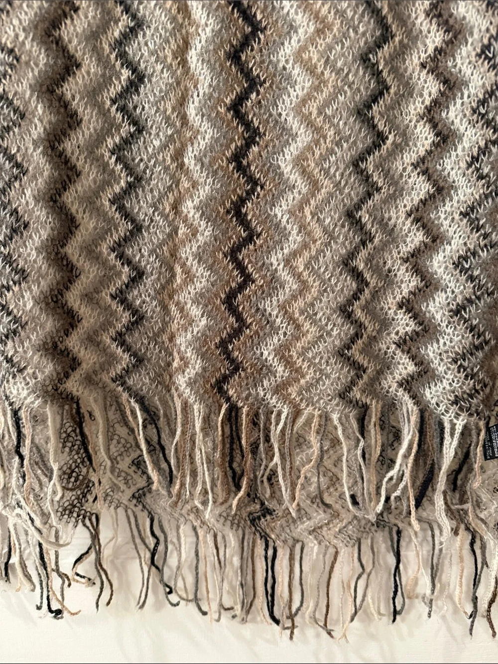 Missoni Zigzag Fringe Maxi Skirt - Gray and Brown